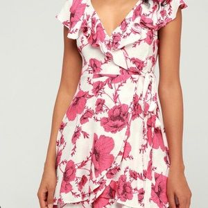 free people french quarter wrap dress, hot pink